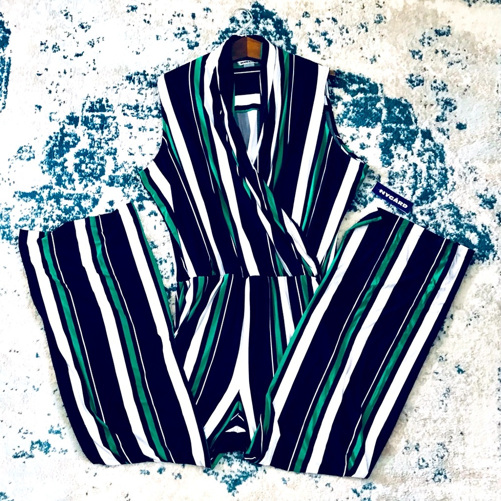 New Nygard navy/jade jumpsuit